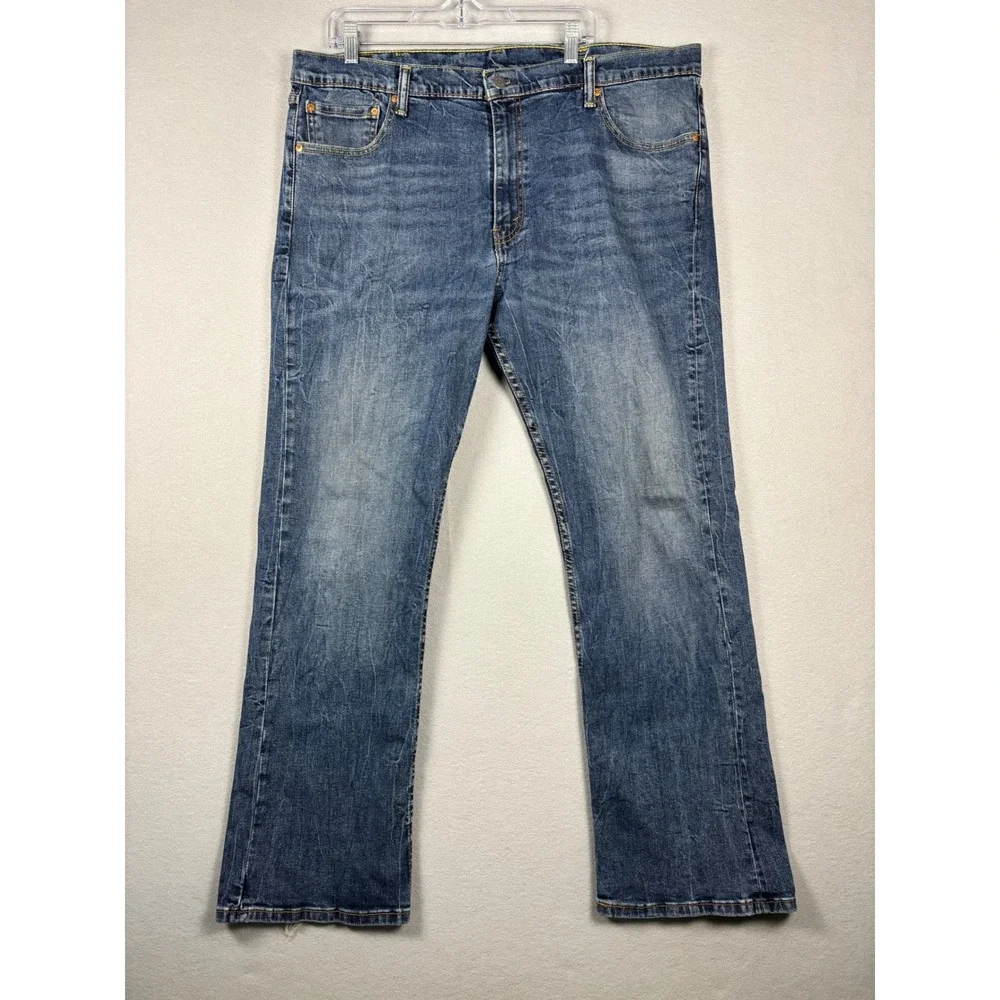 Levi's 527 Slim Bootcut Jeans Stretch Medium Wash 42x32 Blue 05527-0470 Mens